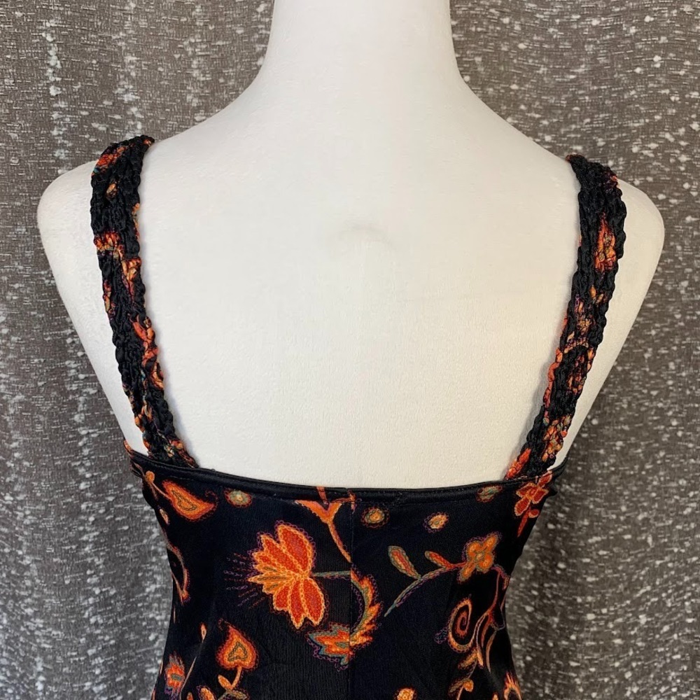 Vintage Y2K Up‎ Front Floral Dress Textured Top Whimsigoth Women's Medium - Picture 5 of 9